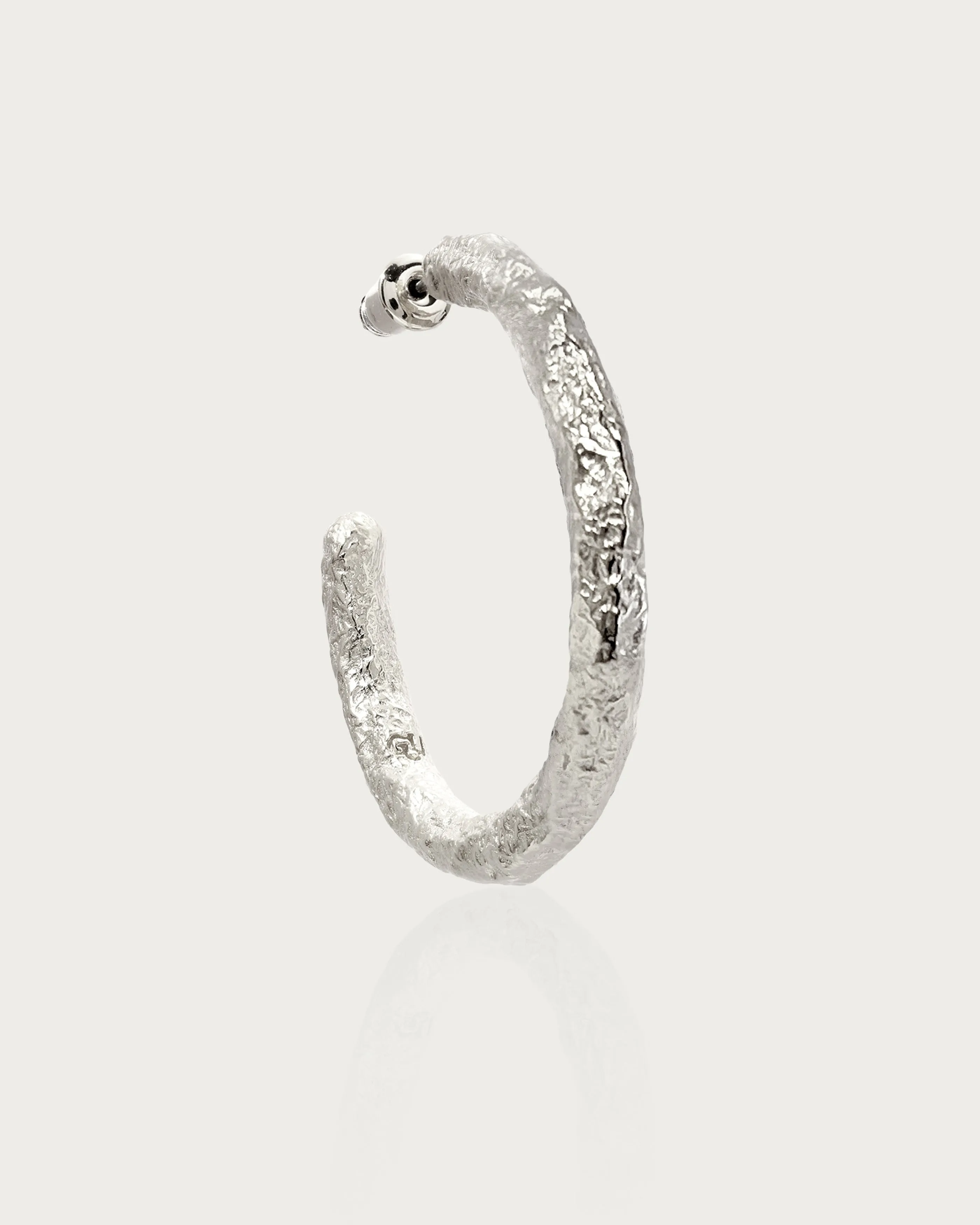 Jenny Large Hoop Earrings in Silver