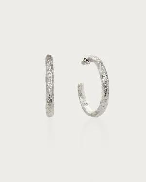 Jenny Large Hoop Earrings in Silver
