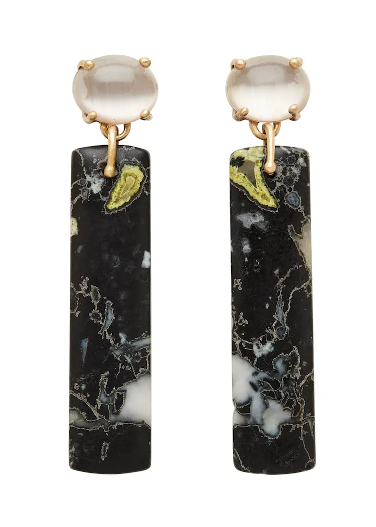 Julie Cohn | Totem Obsidian Bronze Earring