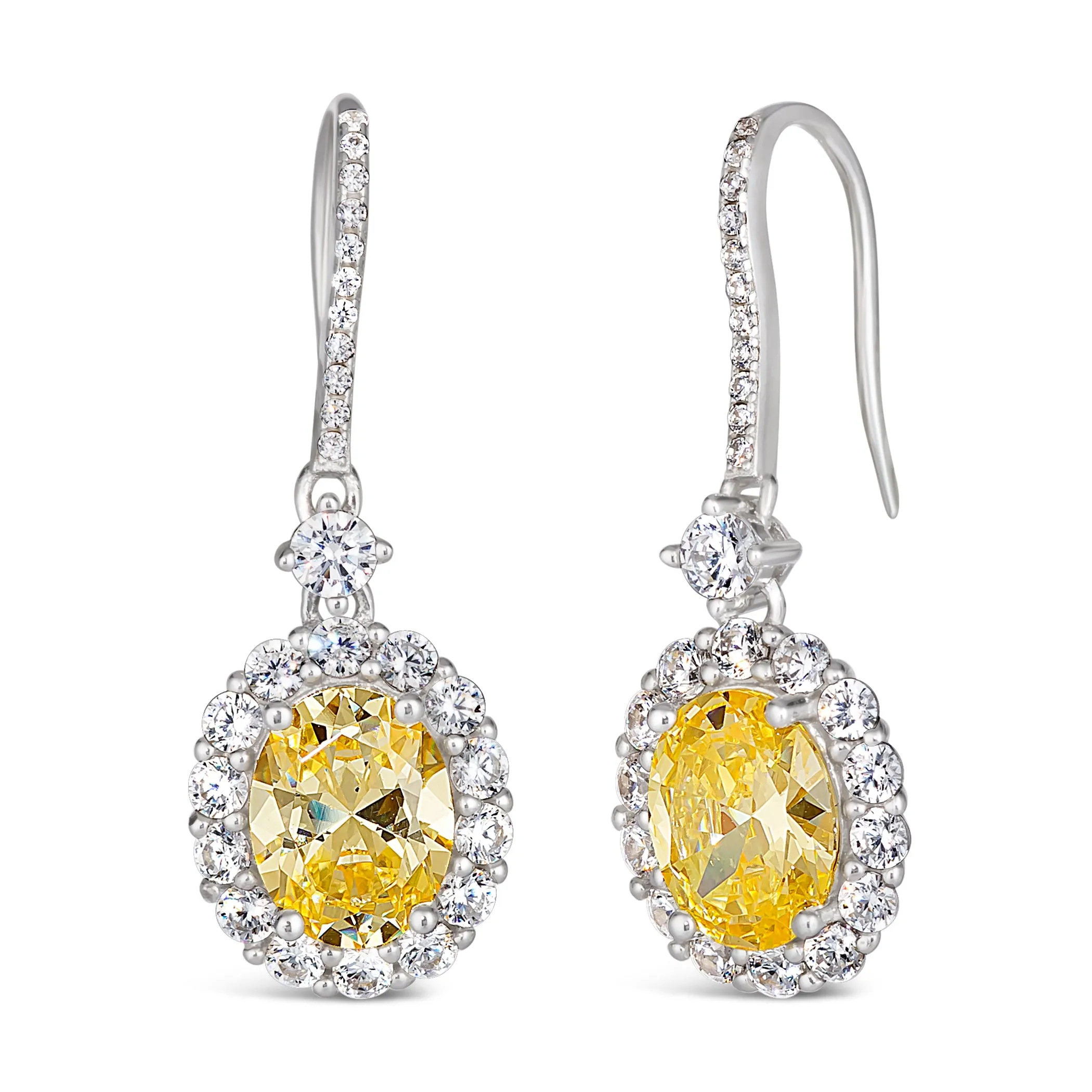 Kennedy Crystalline Earrings in Canary Yellow