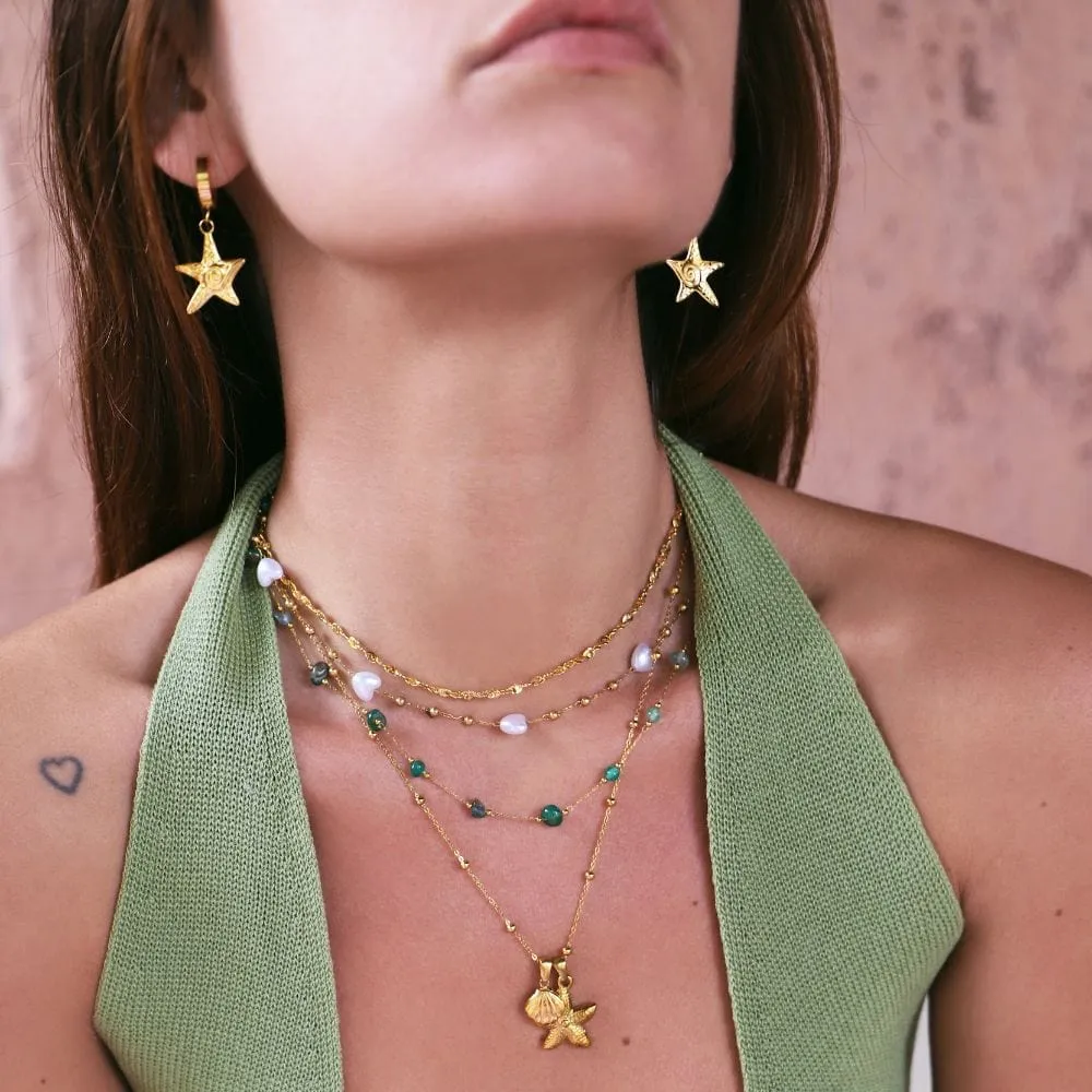 Lani Starfish Hoop Earrings