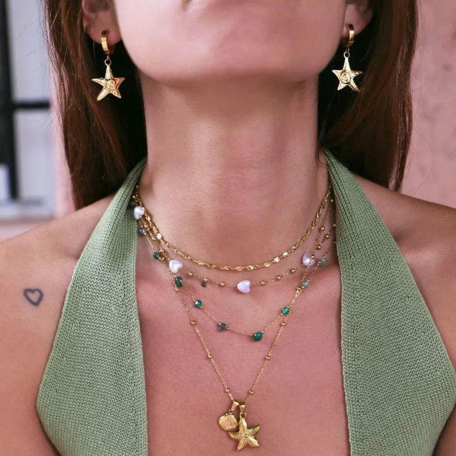 Lani Starfish Hoop Earrings