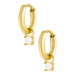 Lillian Opal Hoop Earrings