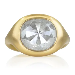 Lola Brooks 6.07ct Icy Diamond Yellow Gold Ring