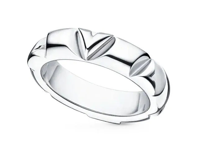 Louis Vuitton LV Volt Multi Ring, 18k White Gold. Size 58