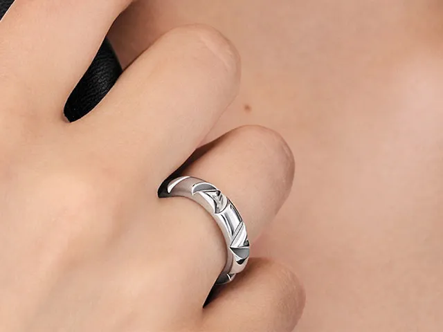 Louis Vuitton LV Volt Multi Ring, 18k White Gold. Size 58