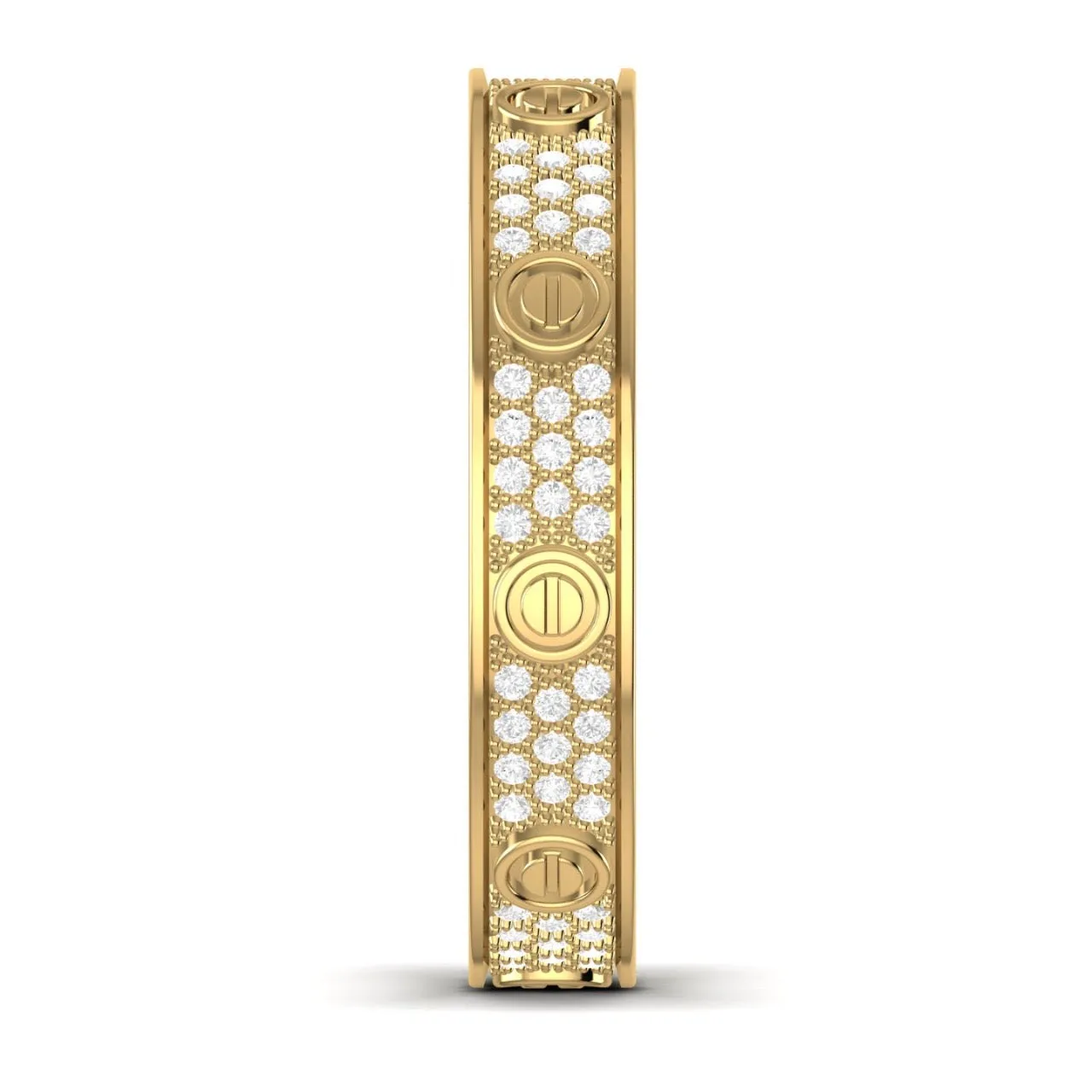 Love Inspired 4mm Natural Diamond Band in 18K Gold