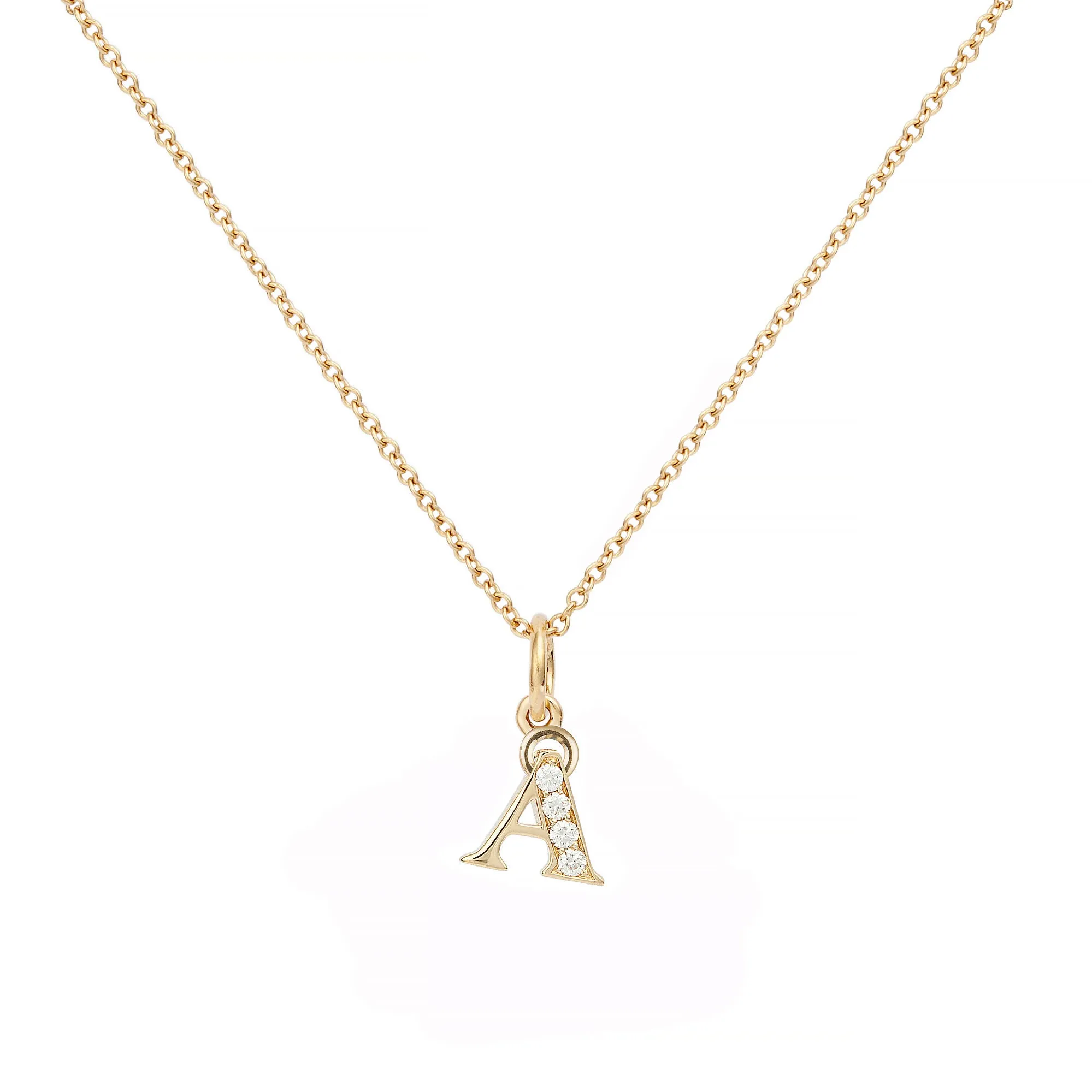 Love Letter ? 18K Gold Necklace w. Diamonds