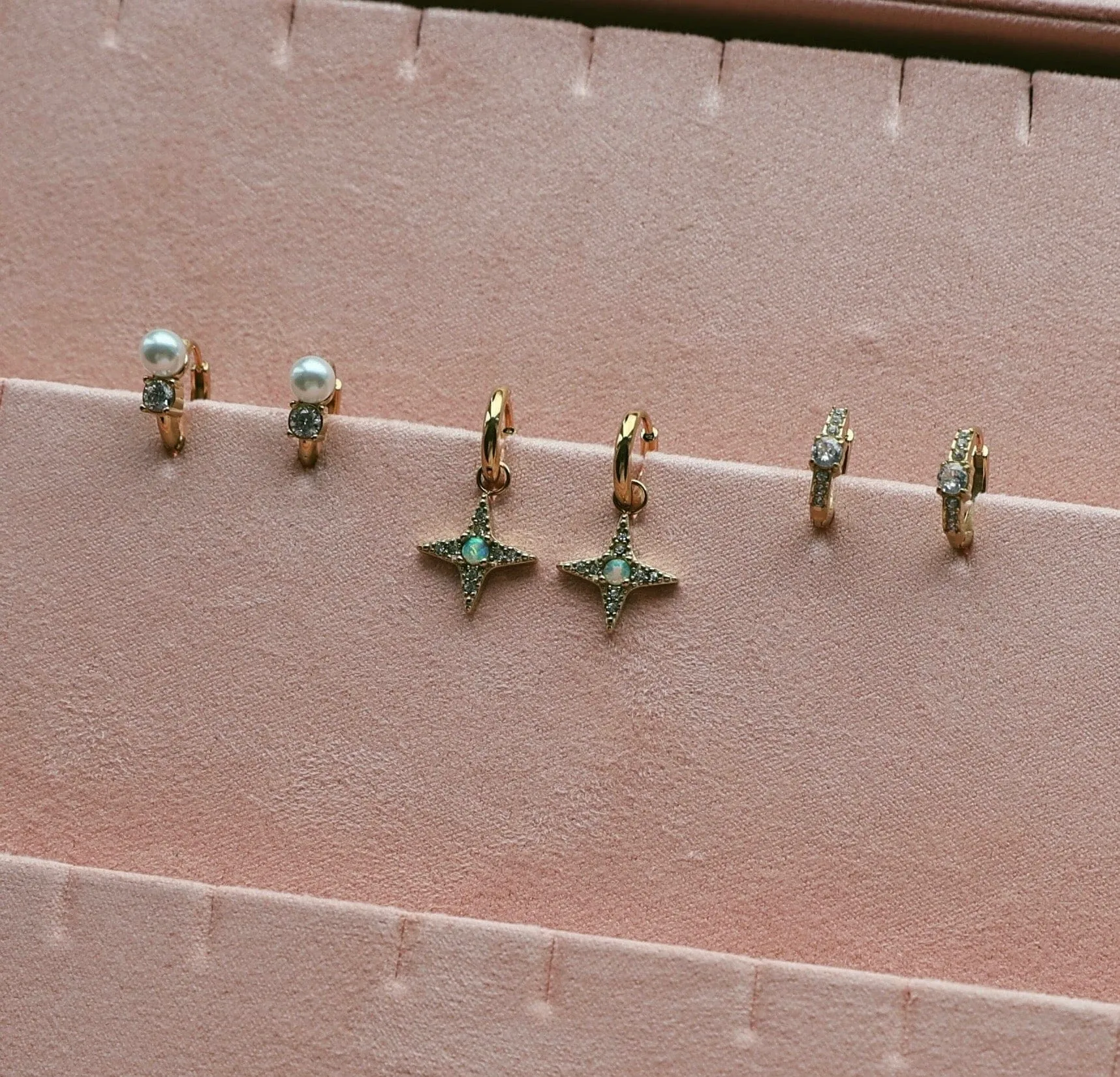Madeline Pearl Hoop Earrings