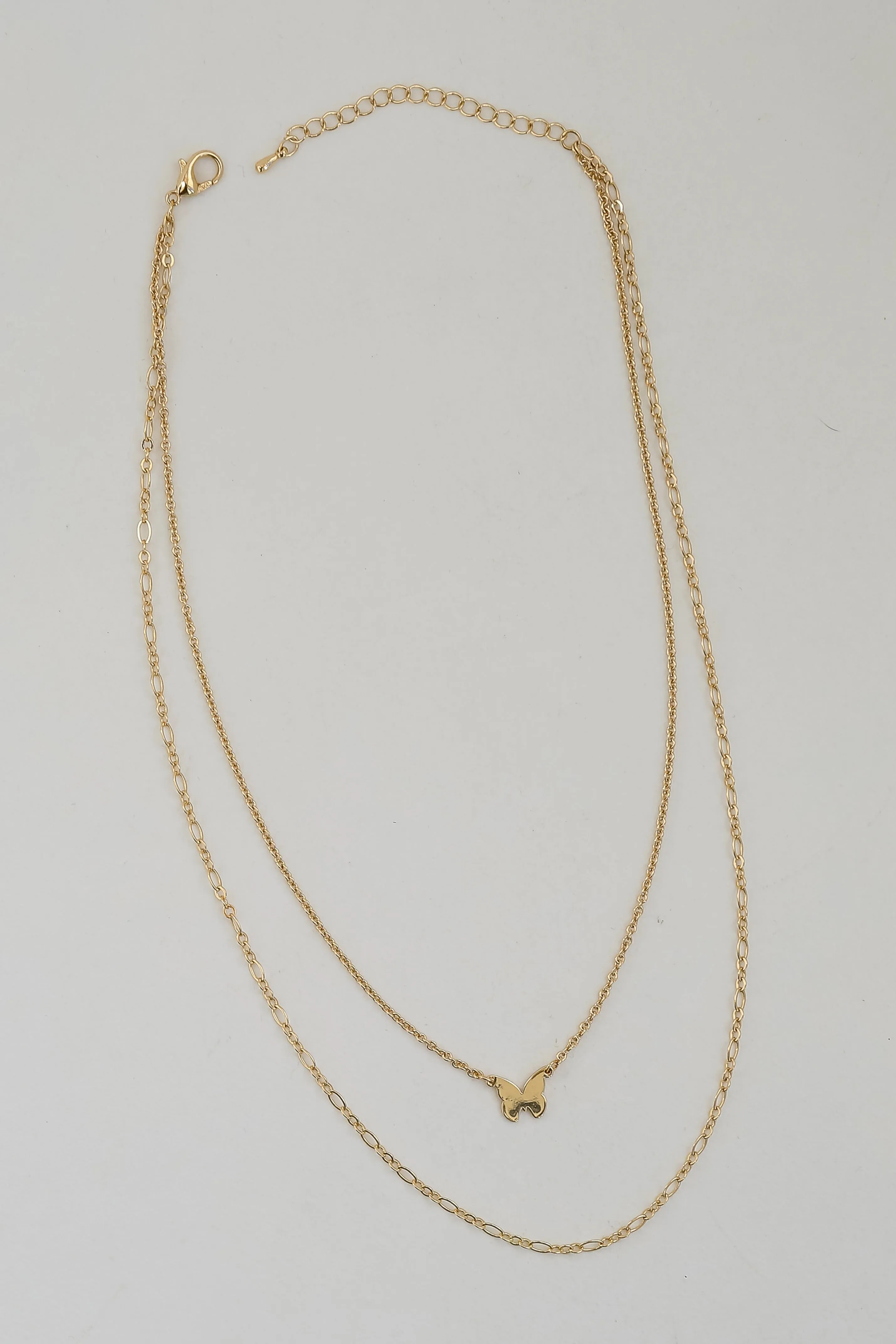 Mary Gold Butterfly Layered Necklace