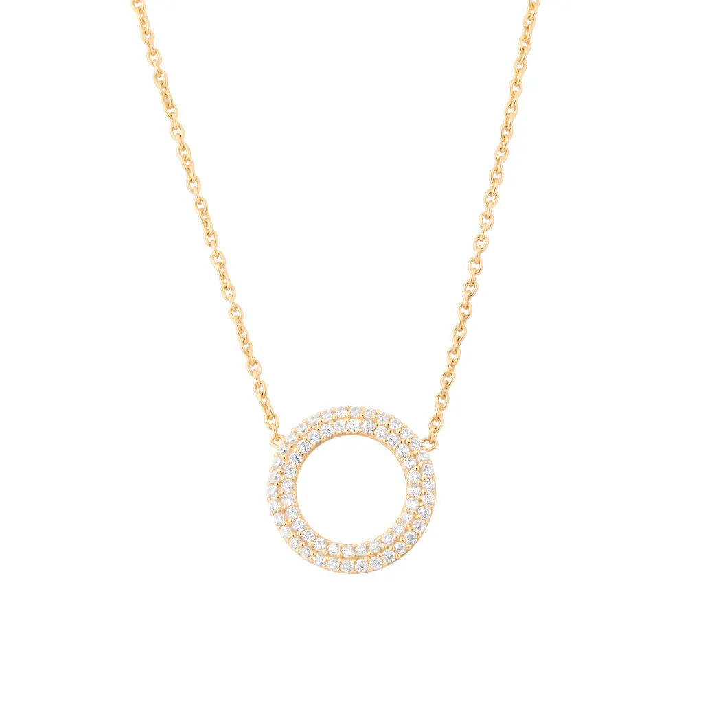 Matin 18K Gold Necklace w. 62 Diamonds