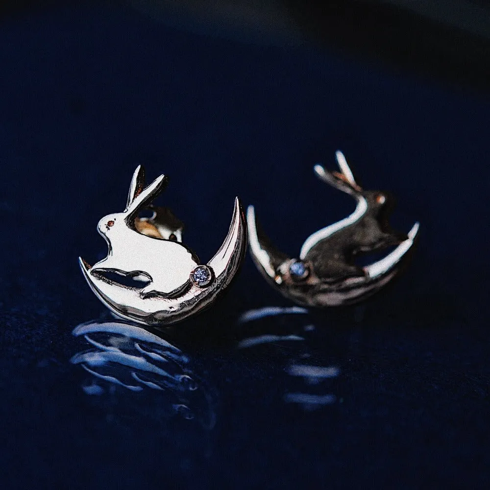 Moon Bunny Earrings
