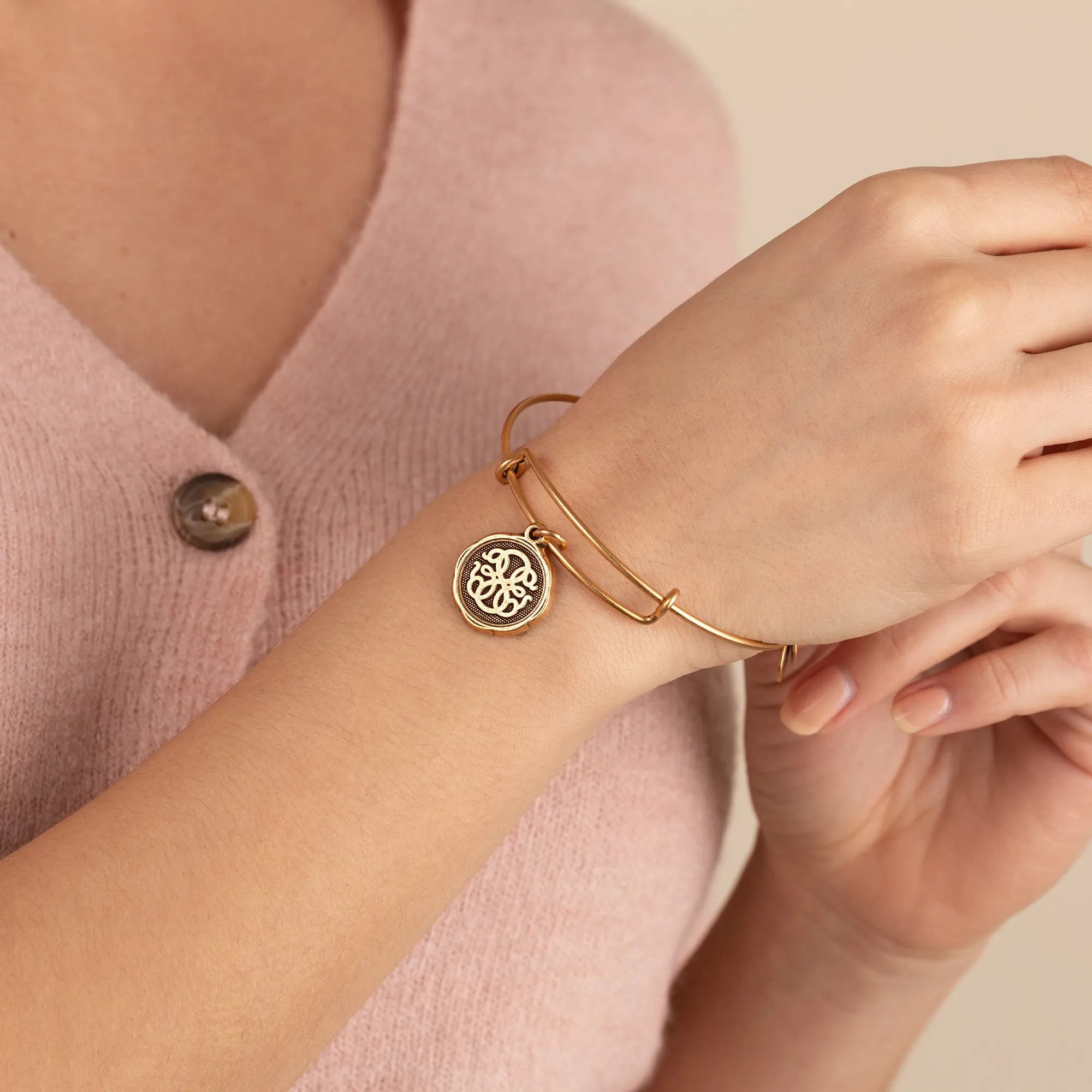 Path of Life? Embossed Charm Bangle
