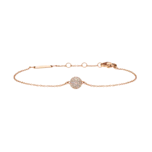 Pav?? Crystal Pendant Bracelet Rose Gold