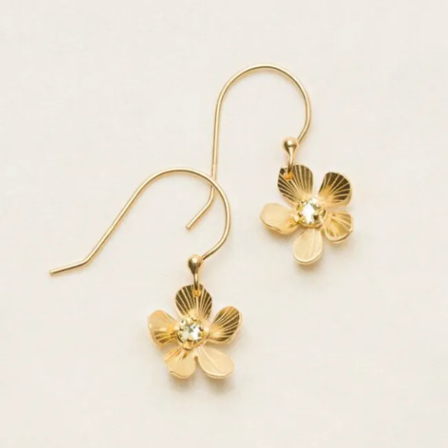 Petite Plumeria Drop Earrings