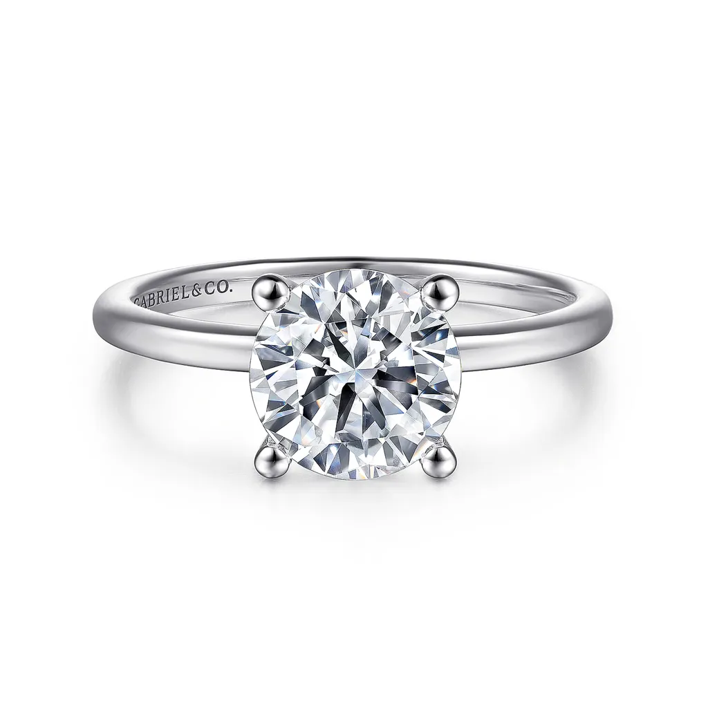 Platinum 'Evalina' Solitaire Engagement Ring