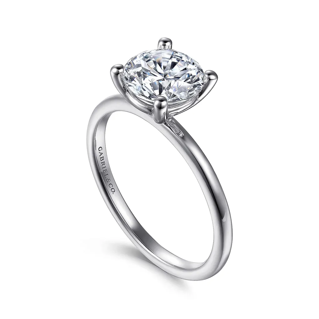 Platinum 'Evalina' Solitaire Engagement Ring