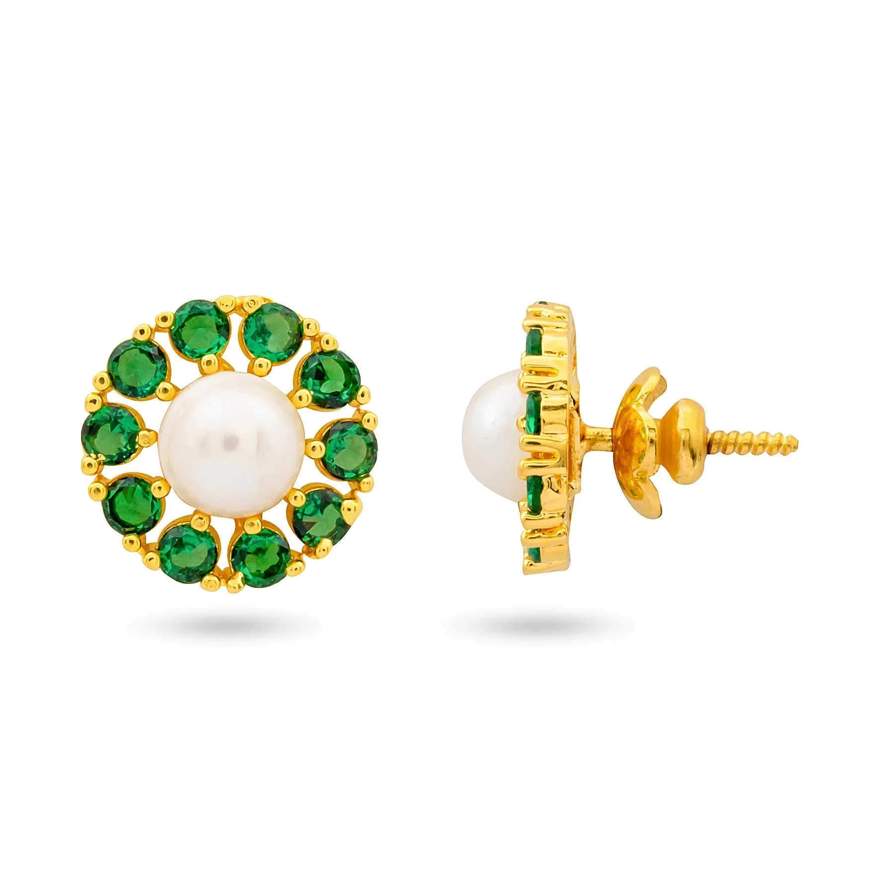 PREMIUM RATNA  PEARL STONE STUD PMRNPST1G-052