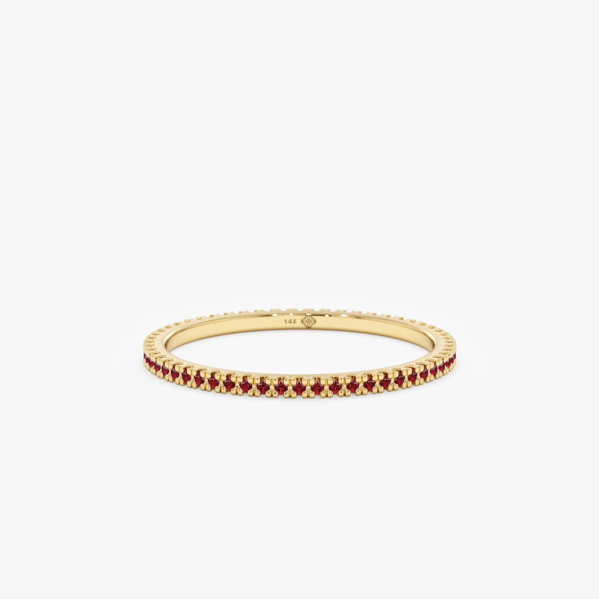 Prong Set Ruby Eternity Band, Kiki