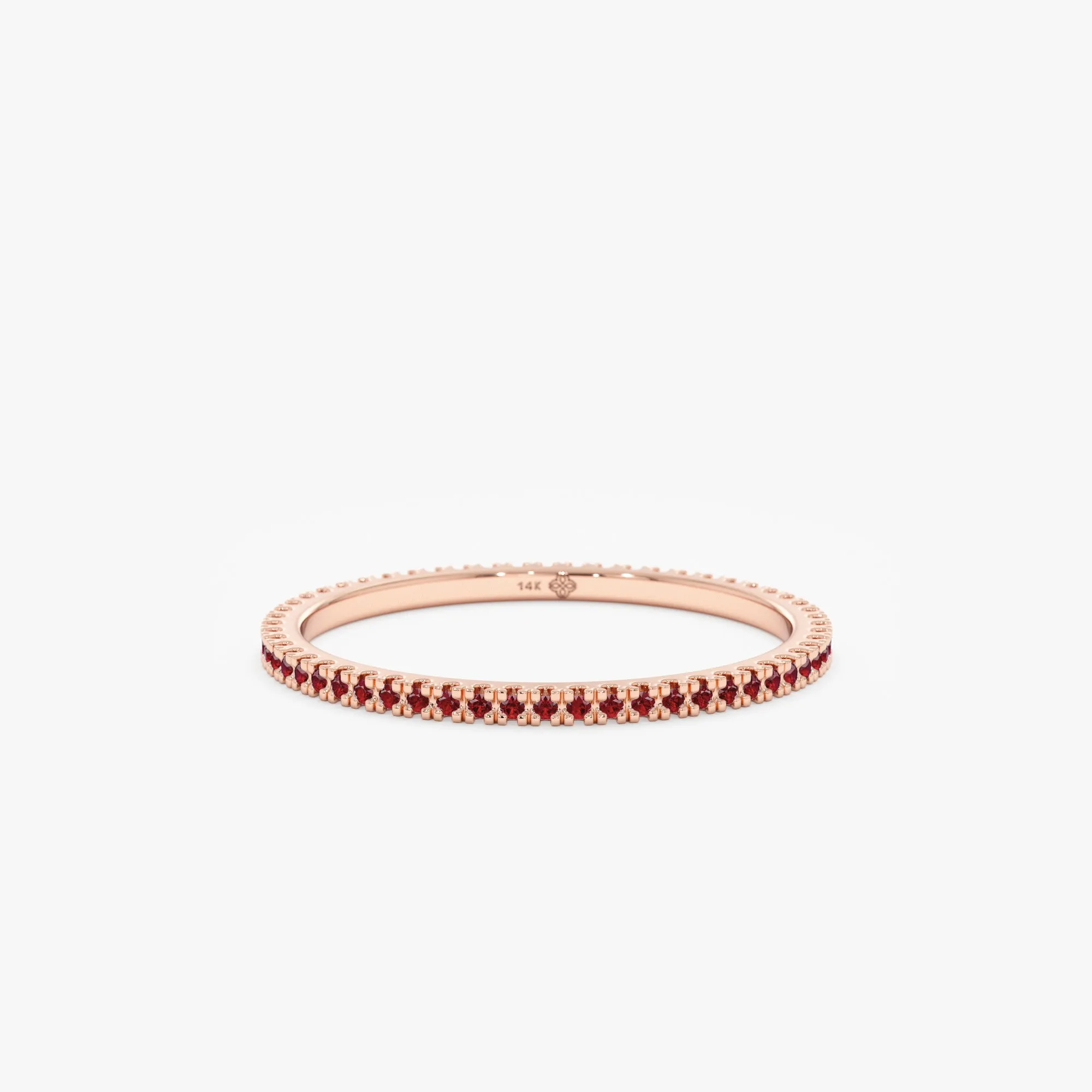 Prong Set Ruby Eternity Band, Kiki