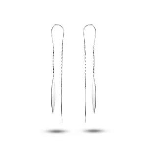 Rhodium plated 925 silver earrings