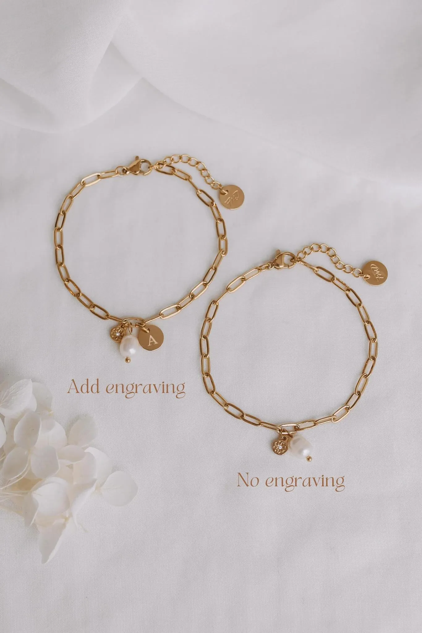Romy - Stainless Steel Pearl Bracelet