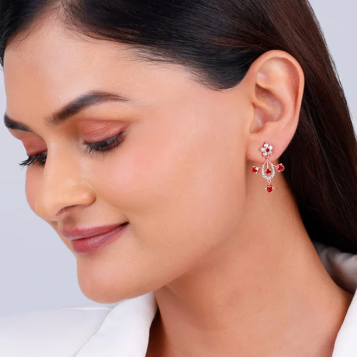 Rose Gold Grow in Love Earrings