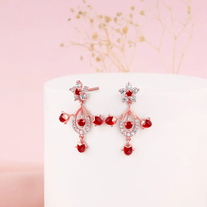 Rose Gold Grow in Love Earrings