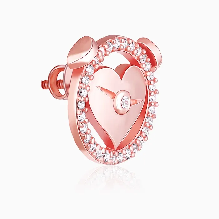 Rose Gold I Miss You Stud Earrings