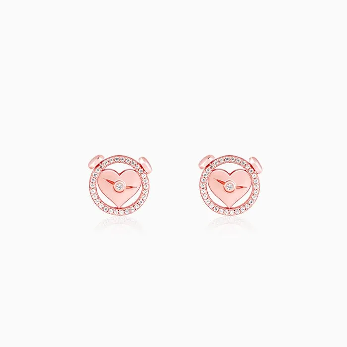 Rose Gold I Miss You Stud Earrings