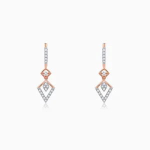 Rose Gold Swanky Diamond Earrings