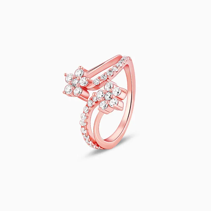 Rose Gold Swish of Shine Ring