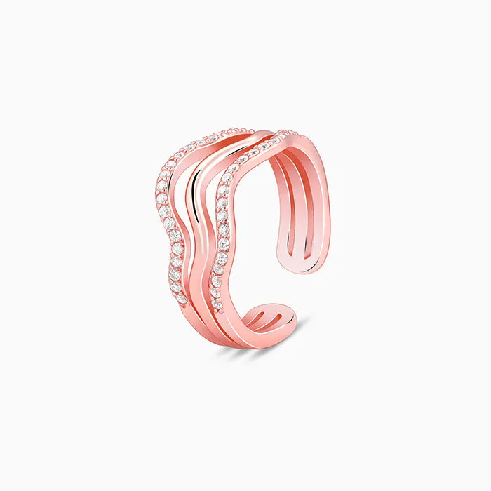 Rose Gold Wave It Off Ring