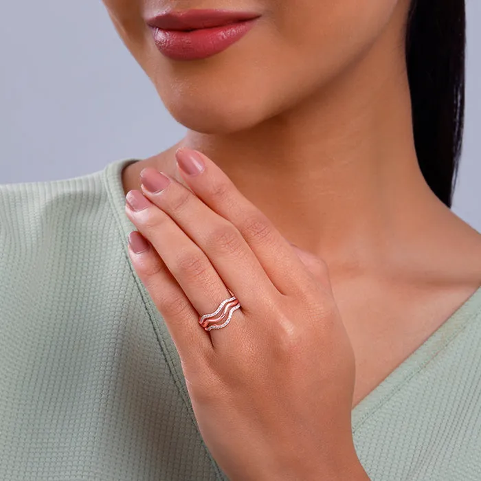 Rose Gold Wave It Off Ring