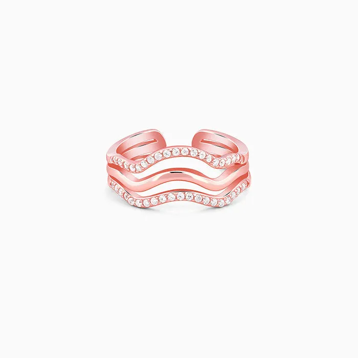 Rose Gold Wave It Off Ring