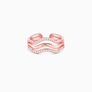 Rose Gold Wave It Off Ring