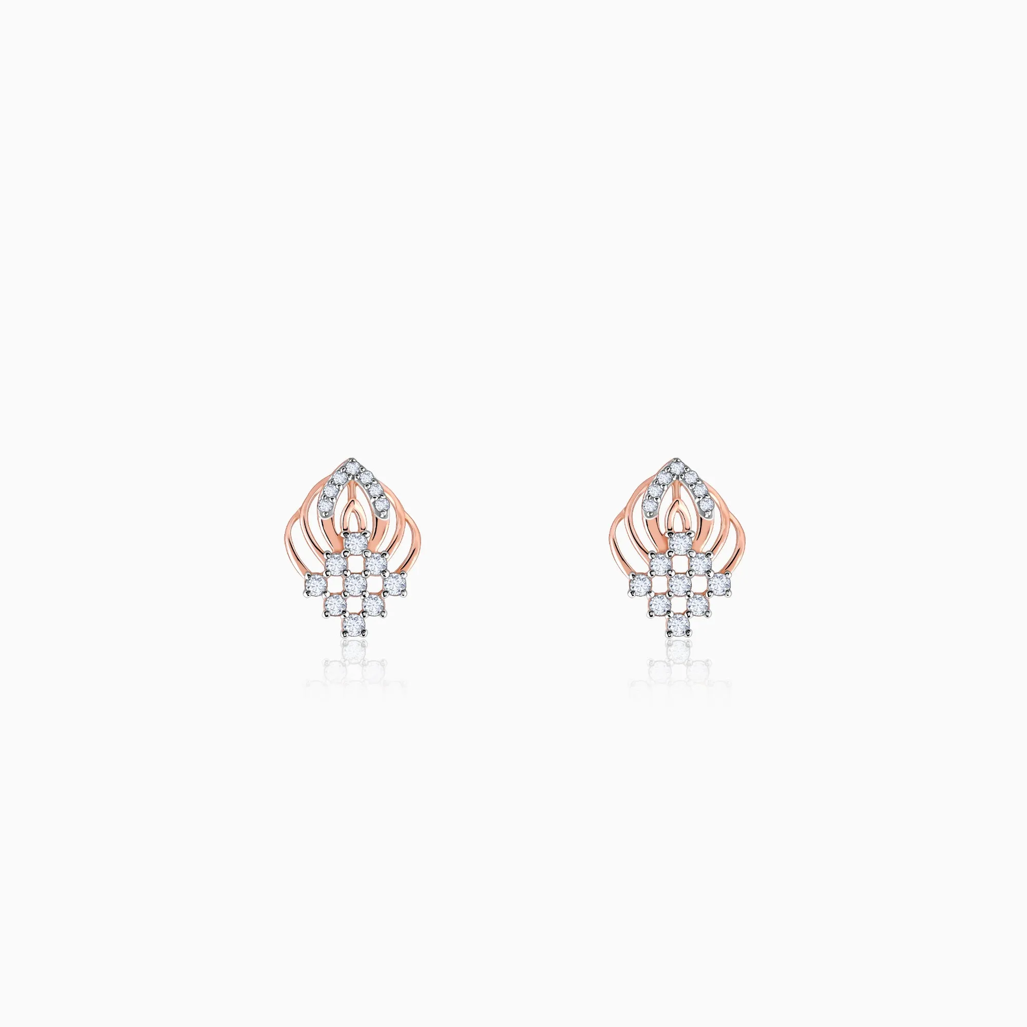Rose Gold Wonderful Whimsy Diamond Earrings