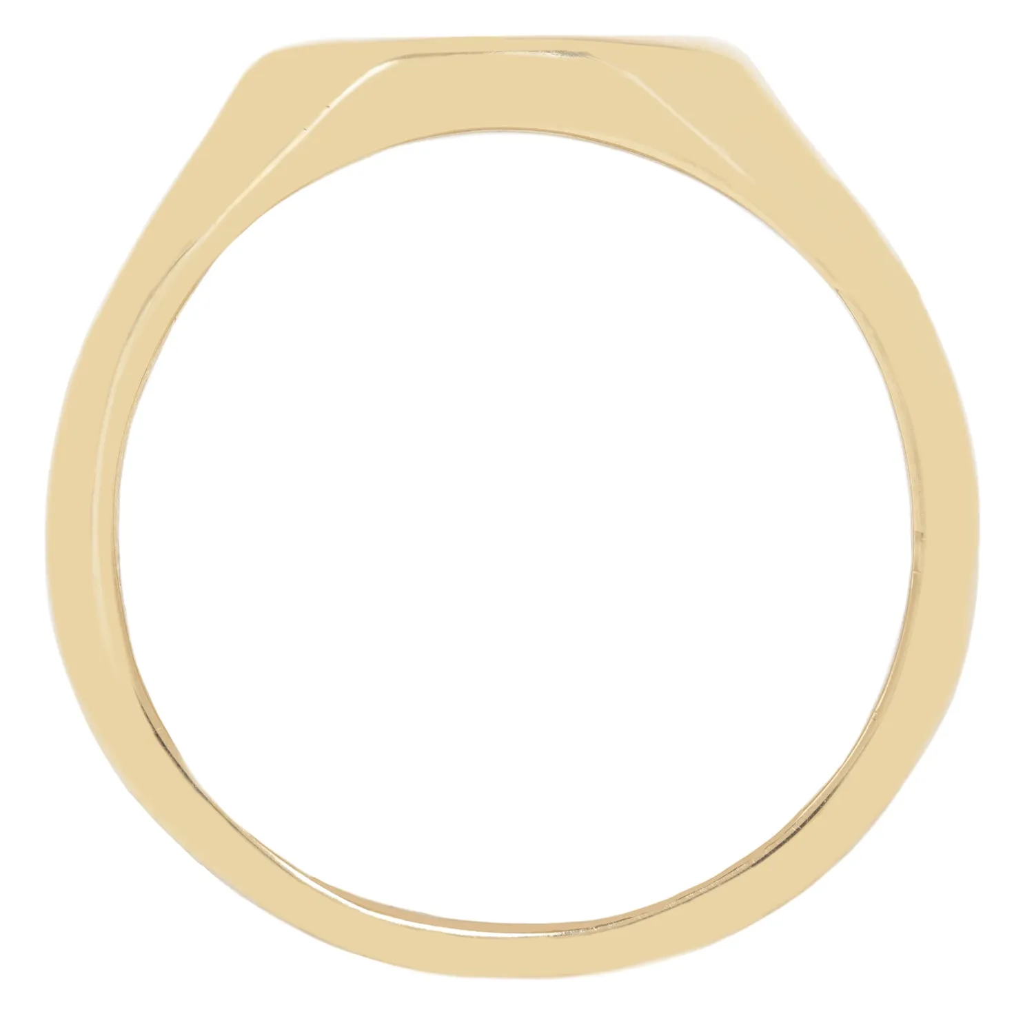 Round Gold Signet Ring