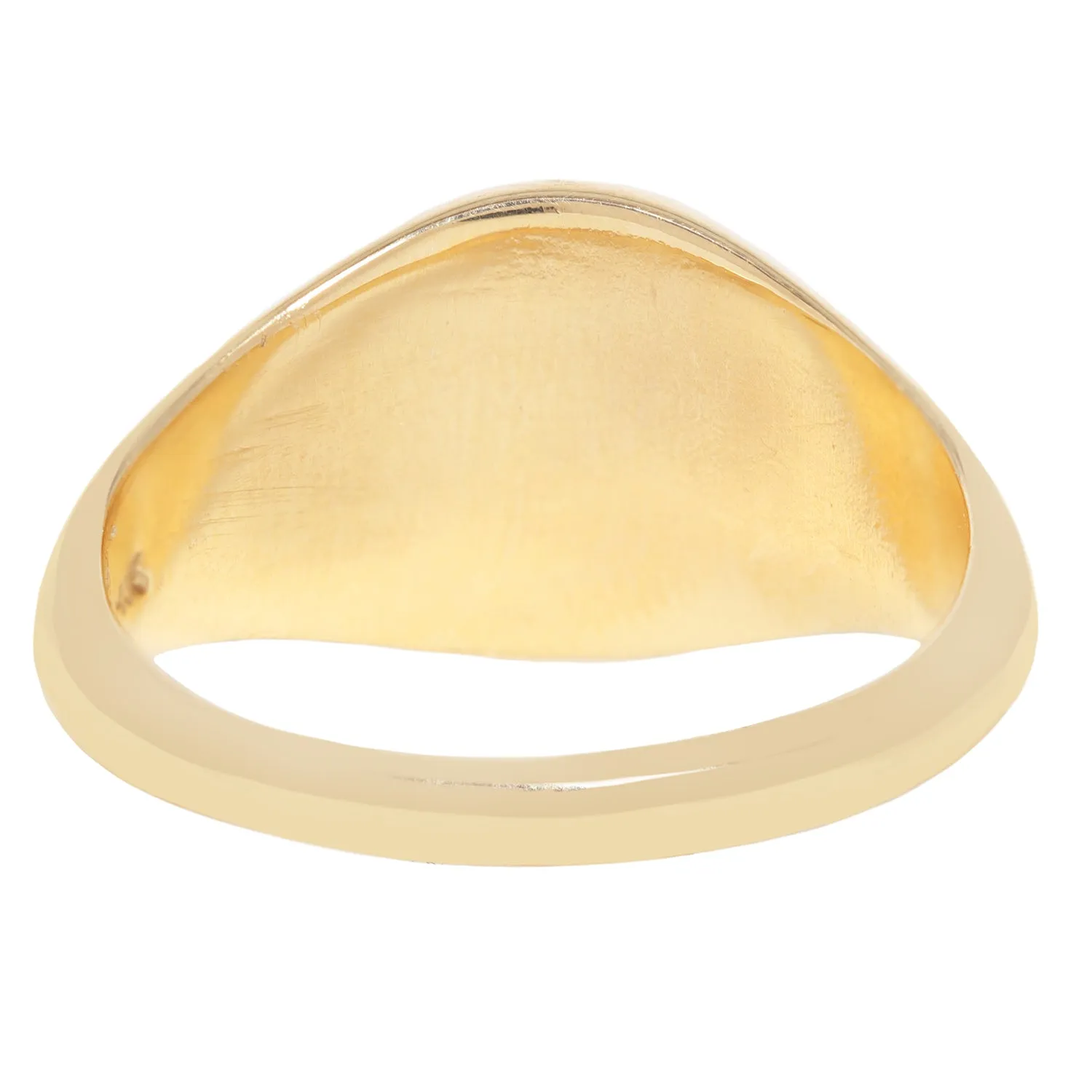 Round Gold Signet Ring