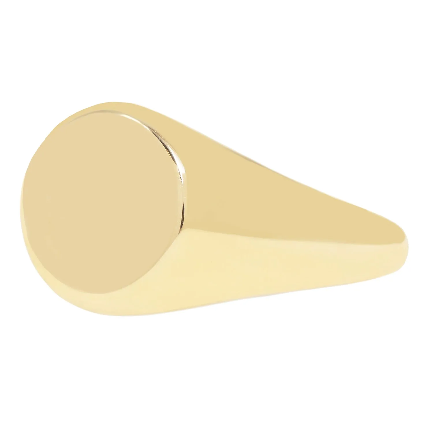 Round Gold Signet Ring
