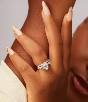 Sade Marquise Cut CZ Bride Set in 925 Sterling Silver