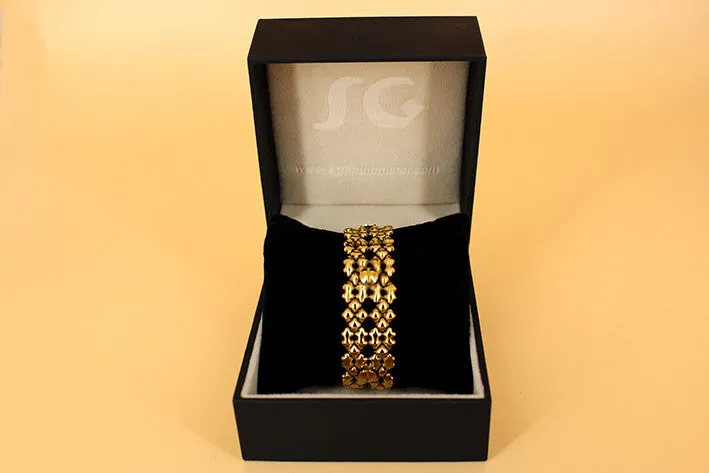 SG Liquid Metal TB41 AG ?C Antique Gold Finish ?C Bracelet by Sergio Gutierrez