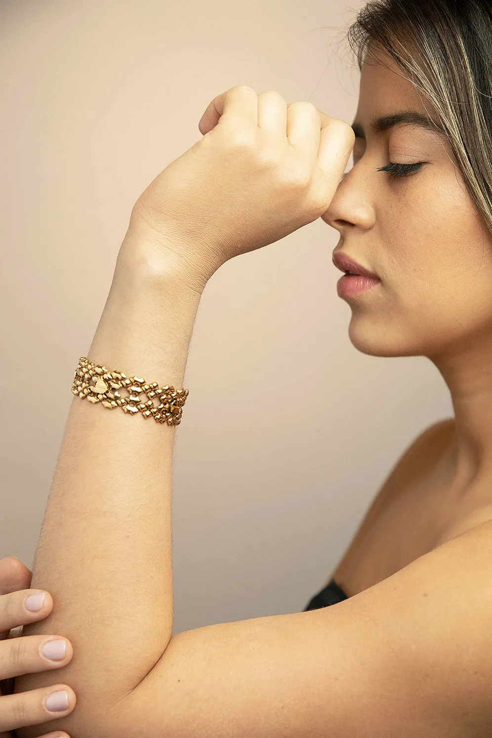 SG Liquid Metal TB41 AG ?C Antique Gold Finish ?C Bracelet by Sergio Gutierrez