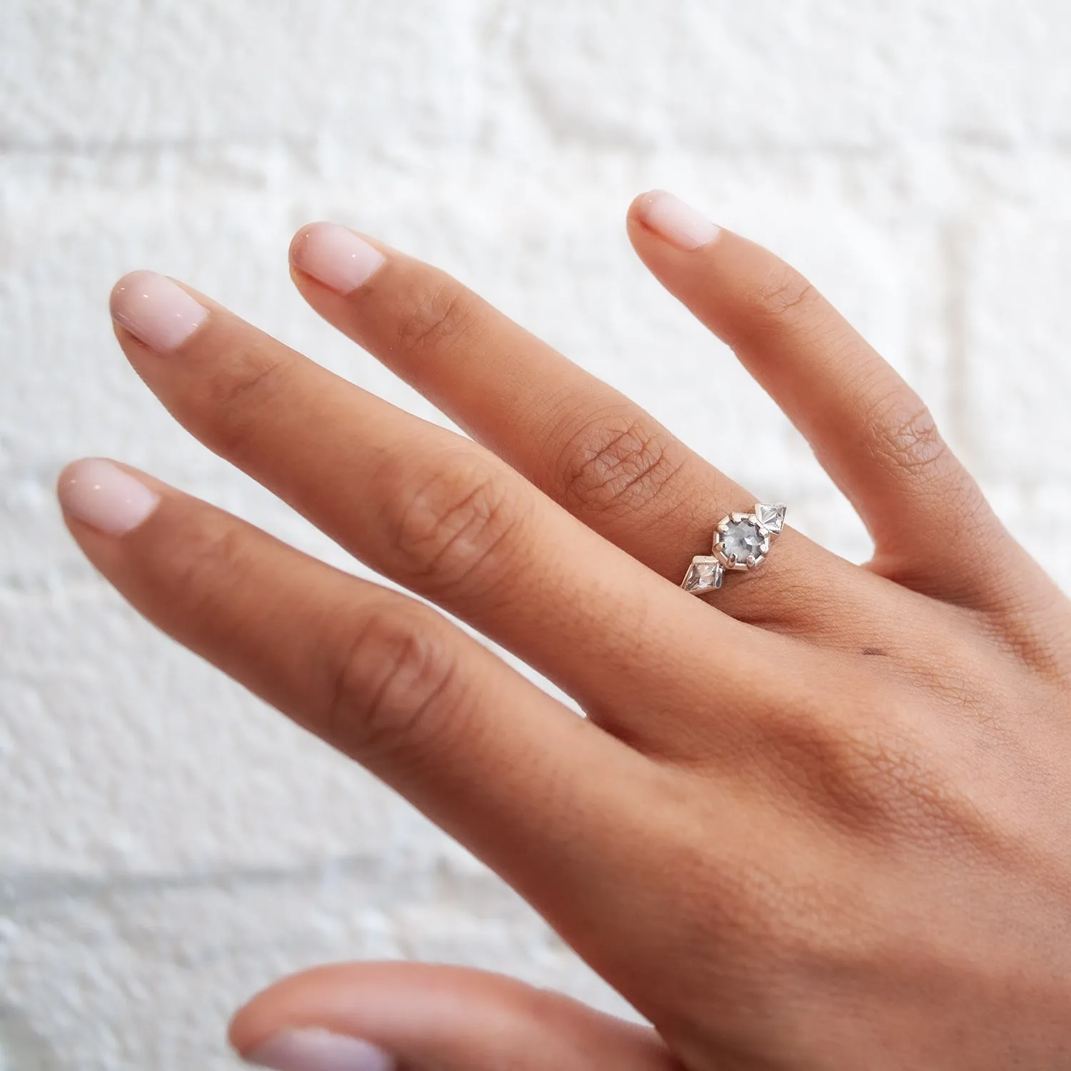 Shooting Star Three Stone Ring