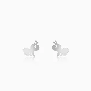 Silver Ant Earrings