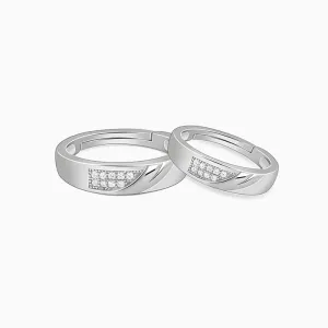 Silver Classy Couple Bands