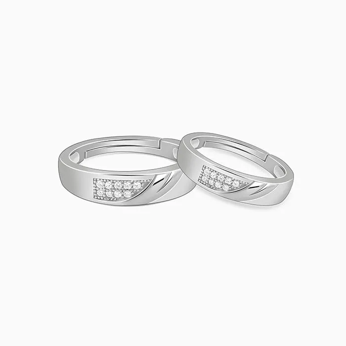 Silver Classy Couple Bands