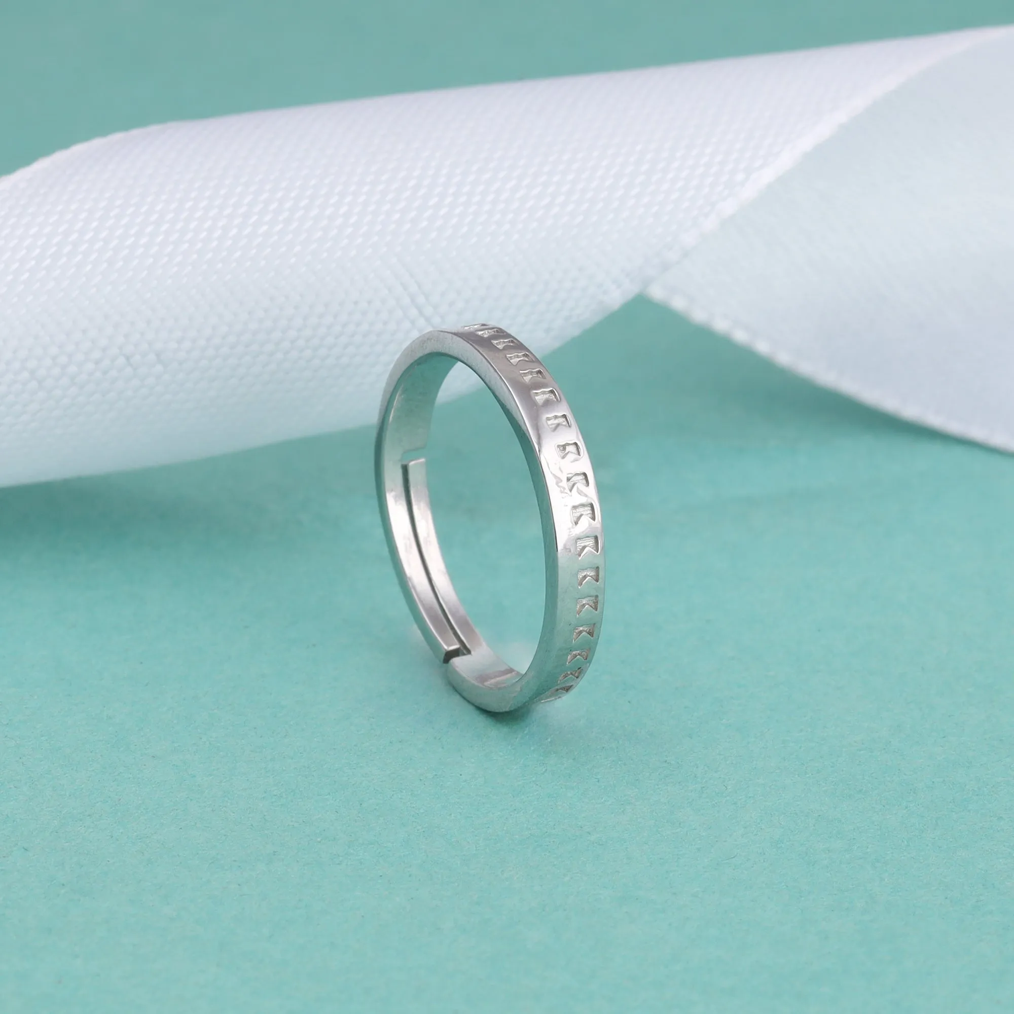Silver Dear Hearts Ring