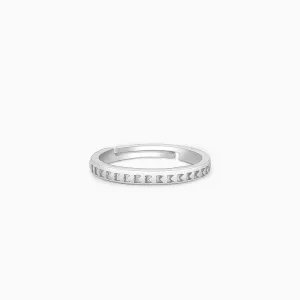 Silver Dear Hearts Ring