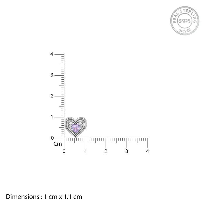 Silver Echo of Love Studs